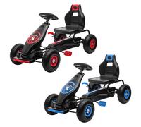 HOMCOM Go Kart a Pedales para Niños 5-12 Años Asiento Ajustable 121x58x61cm rojo