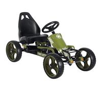 HOMCOM Go-Kart a Pedales para Niños de +3 Años Embrague 105x54x61 cm Verde