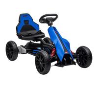 HOMCOM Kart Coche Eléctrico Infantil 12V 3-8 Años Velocidad 3-5km/h Cinturón de Seguridad 100x58x58,5cm Azul Aosom España
