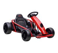 HOMCOM Go-Kart Eléctrico 24 V para Niños hasta 13 km/h con Función de Derrape y 2 Motores 8-12 Años Rojo Aosom España