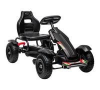 Homcom Go Kart a Pedales Para Niños De 5-12 Años Carga 50 Kg Negro