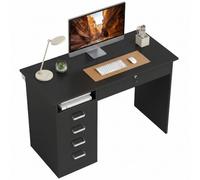 HOMCOM Gran Escritorio Moderno para computadora, 110x50x76 cm, Negro