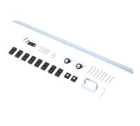 HOMCOM Kit de Herraje para Puerta Corredera 186 cm Accesorios Riel de Metal 2 Poleas Plateado Instalación Fácil Aosom España