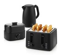 HOMCOM Hervidor eléctrico Tostadora Olla de huevos Set 1,7 L 2200 W Acero inoxidable Hervidor rápido con filtro antical Tostadora 4 rebanadas con 7 niveles de bruñido
