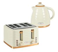 HOMCOM Hervidor Tostadora Set Desayuno Beige