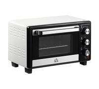 HOMCOM Horno Eléctrico de Sobremesa 16L 1400W con 3 Modos de Calor y Termostato BLANCO