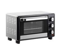 HOMCOM Horno Eléctrico de Sobremesa 16L 1400W Horno Portátil Mini Horno con 3 Modos de Calor Temperatura hasta 230 ℃ Temporizador 60 min Bandeja de Horneado y Rejilla 44x32x28,1 cm Plata