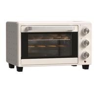 HOMCOM Horno Eléctrico de Sobremesa 21L 1400W Temporizador Crema | Mini Horno Tostador, Temporizador hasta 60min, Temperatura Regulable hasta 230℃