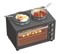 HOMCOM Horno Eléctrico de Sobremesa 28L con Placas Calentadoras Negro