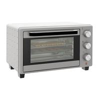 HOMCOM Horno Eléctrico de Sobremesa Horno Sobremesa de 21L 1400W Mini Horno Tostador con Temporizador hasta 60min y Temperatura Regulable hasta 230℃ Plateado
