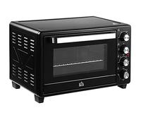 HOMCOM Horno Eléctrico de Sobremesa Mini Horno Tostador 32L 1600W Negro
