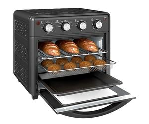 HOMCOM Horno Eléctrico Multifunción de Sobremesa 43x39x39 cm Negro