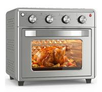 HOMCOM Horno Eléctrico Multifunción de Sobremesa 43x39x39 cm Plata