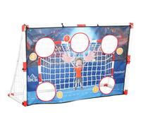 HOMCOM Jaula de Balonmano para niños al Aire Libre, portería de 5 Zonas, balón de Balonmano Hinchable, Bomba, estacas de Tierra en Forma de U, armazón Ligero