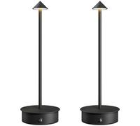 Homcom Juego De 2 Lámparas De Mesa Recargables Regulables Con Control Táctil