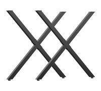 HOMCOM - Juego de 2 patas de mesa de acero en forma de cruz, 70 x 8 x 72 cm, diseño industrial