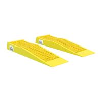 HOMCOM - Juego de 2 rampas para coche utilitario Rampa de carga pesada 3T Caravana Camping-Car Dim. 70 x 19,5 x 7,8 cm, PP, color amarillo