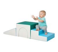 HOMCOM Juego de 4 Bloques de Espuma para 1-3 Años 150x50x39 cm Multicolor | Figuras de Construcción, Juguete para Aprendizaje Infantil, Bloques Psicomotricidad, Tapizados en PU
