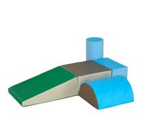 HOMCOM Juego de 5 Bloques de Espuma para Niños Bloques de Construcción Figuras de Construcción Multicolor
