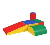HOMCOM Juego de 5 Bloques de Espuma para Niños Bloques de Psicomotricidad Figuras de Construcción Multicolor