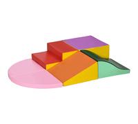 HOMCOM Juego de 6 Bloques de Espuma para Niños de 12-36 Meses 150x100x24 cm Multicolor