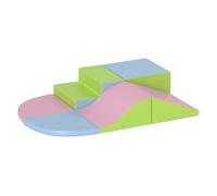 HOMCOM Juego de 6 de Bloques de Espuma para Niños 1-3 Años Bloques de Construcción Grandes Figuras de Construcción Juguete para Aprendizaje para Escalar y Gatear Multicolor