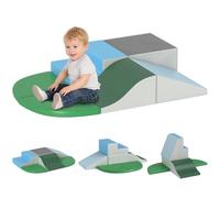 HOMCOM Juego de 6 de Bloques de Espuma para Niños para Escalar Multicolor | Bloques de Construcción Grandes, Figuras de Construcción, Juguete para Aprendizaje, Gatear