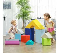 Homcom - Juego De Construc Fot Blando Para Niños De 1 a 3 Años Con 11 Formas, Juego De Bloques De Espuma Para Niños, En Pu Y Epe Multicolor