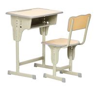 HOMCOM Juego de Escritorio y Silla Altura Regulable Pupitre con Cajón | para Niños de +6 Años, Escritorio Infantil, con Gancho, Madera Natural