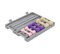 Homcom juego de mancuernas de 6 piezas total 6 kg, 2x1,5 kg, 2x1 kg, y 2x0,5 kg, mancuernas hexagonales con revestimiento de pu con maletín para ejercicio en casa, gimnasio, multicolor