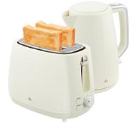 HOMCOM Juego de Tostador y Hervidor 2200W, Crema