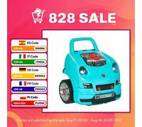 HOMCOM Juguete de Motor de Camión para +3 Años 61 Piezas 40x39x47cm Turquesa
