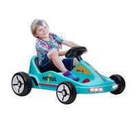 Homcom - Kart eléctrico Azul con luz y música