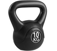 HOMCOM Kettlebell de 10 kg Pesa Rusa Relleno de Arena Mango Ancho Antideslizante para Fitness y Entrenamiento en Casa Negro Aosom España