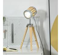 HOMCOM Lámpara de mesa de 40W con trípode y pantalla orientable, diseño de foco
