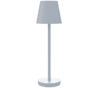 HOMCOM Lámpara de Mesita de Noche Inalámbrica con Luces LED Lámpara de Mesa USB-C Recargable 3 Colores Ø11,2x36,5 cm Gris