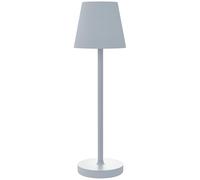 HOMCOM Lámpara de Mesita de Noche Inalámbrica, Lámpara de Mesa Táctil con Luces LED, USB-C Recargable, 3 Temperaturas de Color y Pantalla de Acrílico, para Dormitorio, Salón, Gris