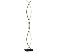 HOMCOM Lámpara de pie LED regulable con interruptor de pie 144 cm Negro | Lámpara de pie de doble espiral para sala de estar/dormitorio.
