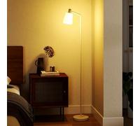 HOMCOM Lámpara de Pie LED Regulable, Lámpara de Pie Salón Moderna con Pantalla Giratoria 350°, 3 Temperaturas de Color 3000K/4000K/6500K y Bombilla E27, para Dormitorio, Oficina, Blanco