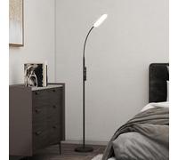 Homcom Lámpara De Pie Led Regulable Con Control Remoto Y Táctil Negro