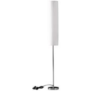 HOMCOM-Lámpara de Pie Moderna E27, 40W, Pulsador de Pie, Base de Acero Inoxidable
