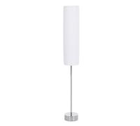 HOMCOM Lámpara de Pie Moderna para Dormitorio Estudio Salón Luces E27 40W Base de Acero Inoxidable Blanco Aosom España