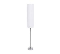 HOMCOM Lámpara de Pie Moderna para Dormitorio Estudio Salón Luces E27 40W Base de Acero Inoxidable Blanco Aosom España