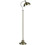 HOMCOM Lámpara de pie pantalla regulable 40W portalámparas E27 Bronce | Lámpara de pie, lámpara arco, diseño retro, para salón, dormitorio, bombilla no incluida.