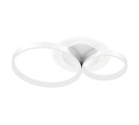 HOMCOM Lámpara de Techo LED 40W Plafón LED Techo Moderno 3000 K/4000 K/6500 K para Dormitorio Salón Cocina Comedor Blanco