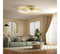 HOMCOM Lámpara de Techo LED 40W Plafón LED Techo Moderno para Salón Dorado
