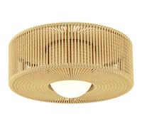 HOMCOM Lámpara de Techo LED Bohemio 20W 3000 K con Pantalla de Cuerda de Lino para Dormitorio Salón Cocina Comedor Marrón