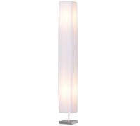 HOMCOM Lámpara lampara de columna de pie moderna luz tenue 40W 14x14x120 cm acero inoxidable Blanco Aosom España