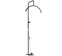 HOMCOM Lámpara Pestañas Media Luna con Cabeza Giratoria 350° 7 Temperaturas de Color Brillo Ajustable Soporte para Teléfono