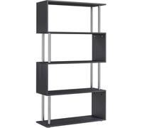 Homcom Librería mueble 80x30x145 cm negro